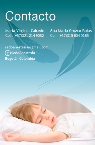 Contacto SedoAnestesia Sedacion Anestesia Bogota